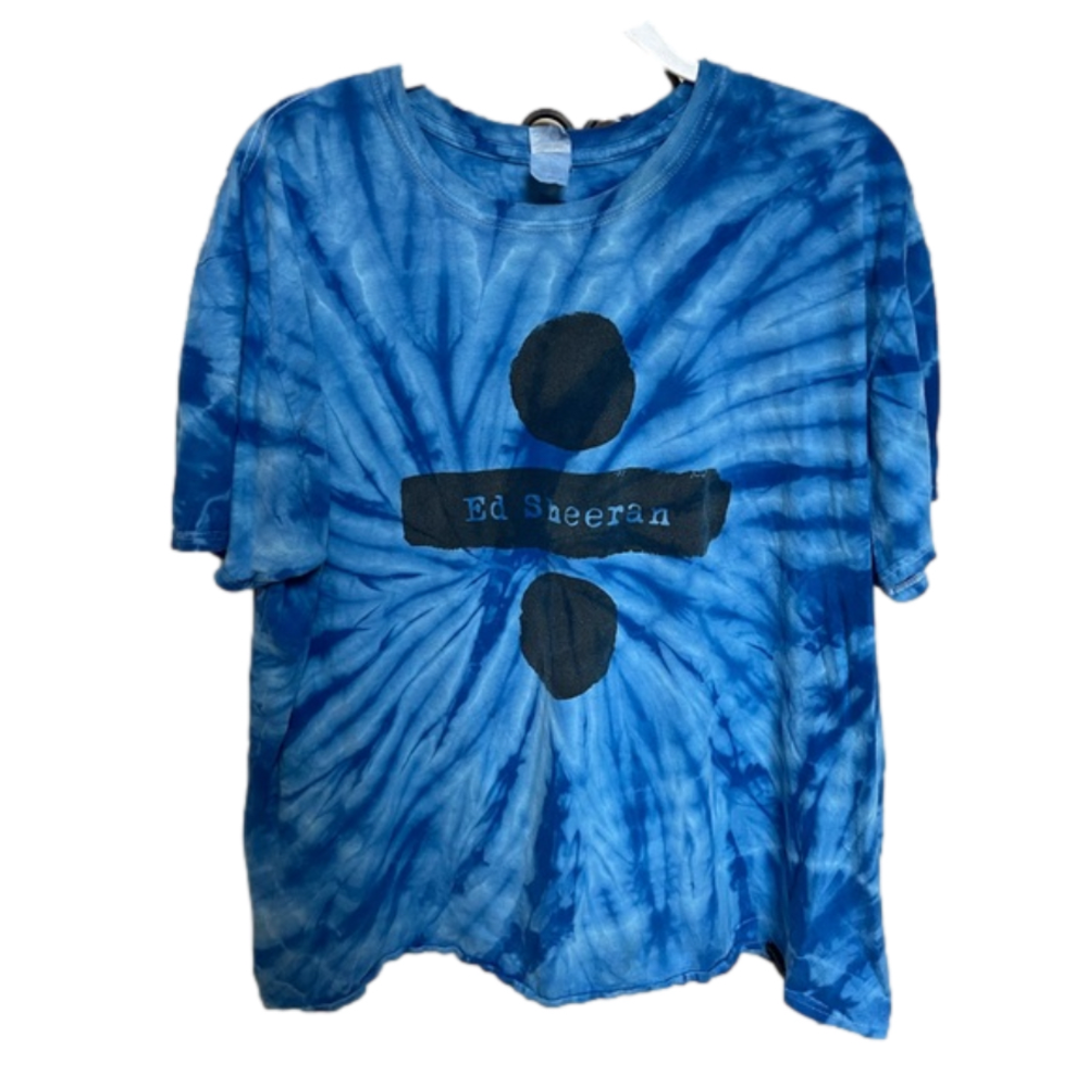 Ed Sheeran Divide Tour Blue Tie Dye T-Shirt, Size 2XL